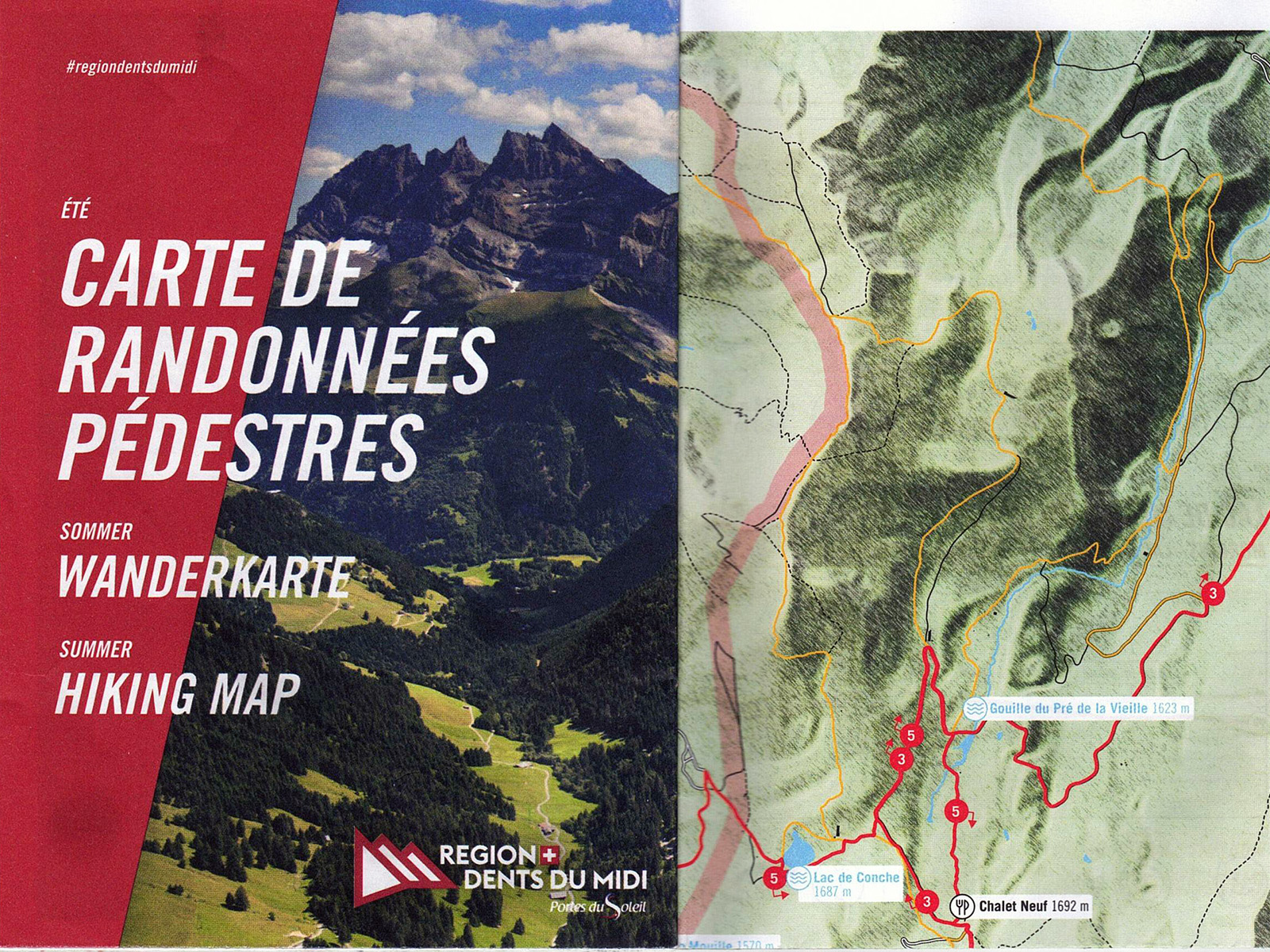 Carte de randonnées pédestres