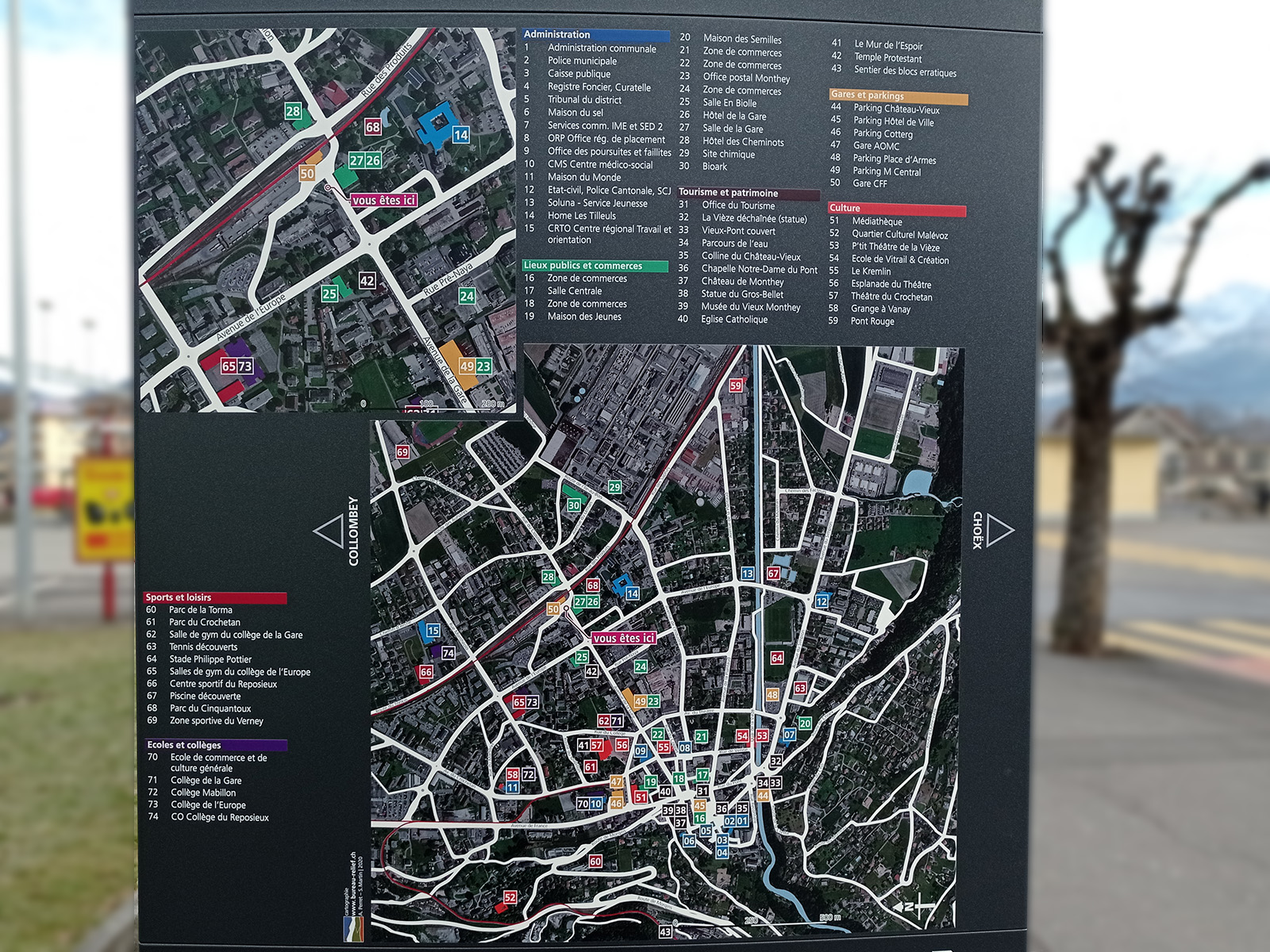 Plan de ville pour mobilité piétonne à Monthey