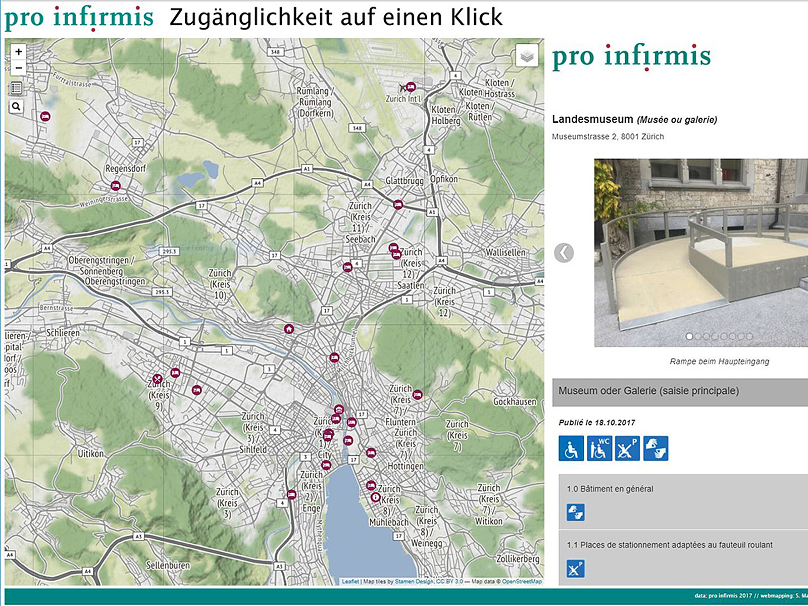 Carte interactive Pro Infirmis